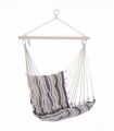 Hanging Swing Chair-Brown/White Stripes