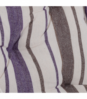 Hanging Swing Chair-Brown/White Stripes