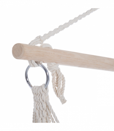 Hanging Swing Chair-Brown/White Stripes