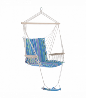 Hanging Swing Chair-Multi-Color/White Rope