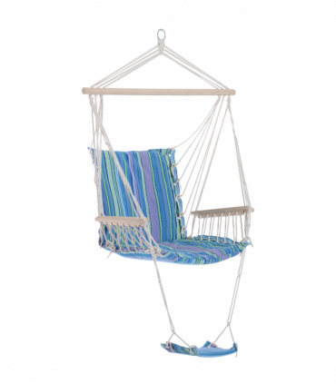 Hanging Swing Chair-Multi-Color/White Rope