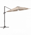 3(m) LED Cantilever Parasol Outdoor with Base Solar Lights Brown