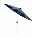 2.7m Garden Parasol Sun Umbrella Patio Summer Shelter w/ LED Solar Navy Blue