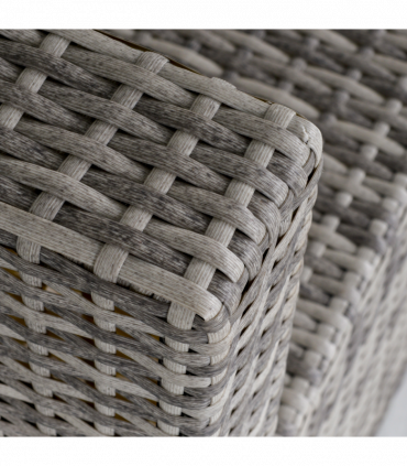 Outdoor Garden Furniture Rattan Single Middle Sofa w/ Cushions Grey