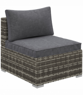 Outdoor Garden Furniture Rattan Single Sofa with Cushions