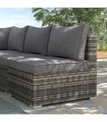 Outdoor Garden Furniture Rattan Single Sofa with Cushions