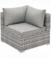 Rattan Corner Sofa Garden Rattan Furniture Single Sofa Chair Light Grey