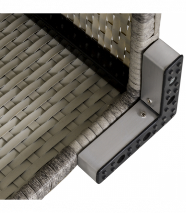 Rattan Corner Sofa Garden Rattan Furniture Single Sofa Chair Light Grey