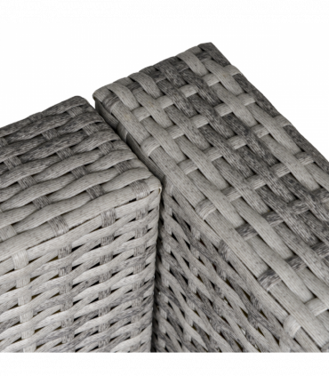 Rattan Corner Sofa Garden Rattan Furniture Single Sofa Chair Light Grey