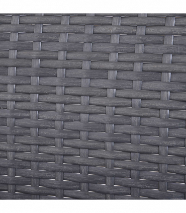 3 Pieces Rattan Dining Set Patio Bistro Table Chair Conversation Set w/ Cushion