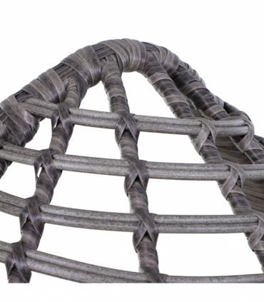 PE Rattan Outdoor Egg Chair w/ Cushion Grey