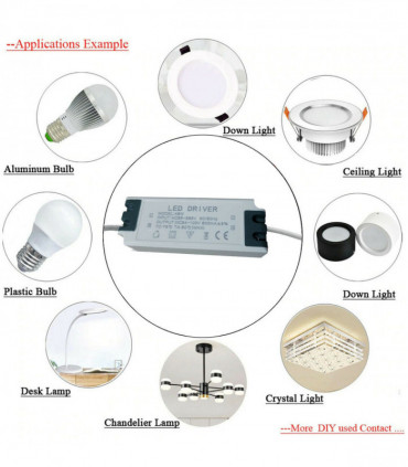 Constant Current 600mA High Power DC Connector Power Supply LED Ceiling light