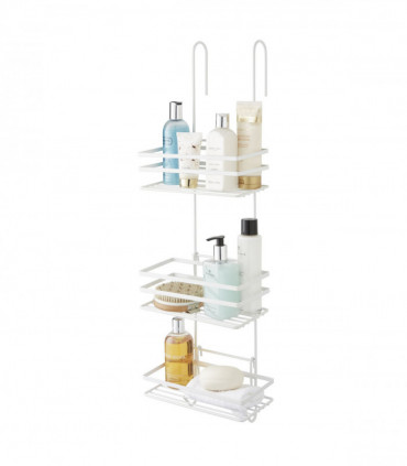 3 Tier Non Rust Hanging Shower Caddy Bathroom Organiser in White