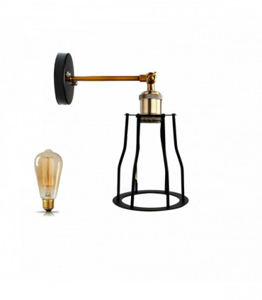 Morden Industrial Black Mug shape Wall Light  Adjustable Indoor Wall Sconce