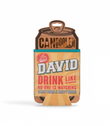 Pre-personalised Can Cooler Gift - David