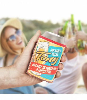 Pre-personalised Can Cooler Gift - David