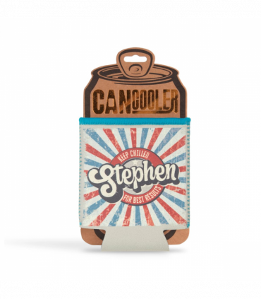 Pre-personalised Can Cooler Gift - Stephen