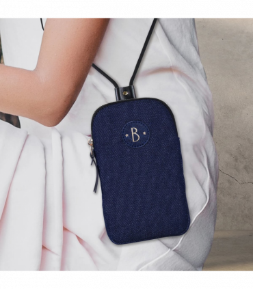 Pre-personalised Eco-Friendly Phone Bag With Strap - B