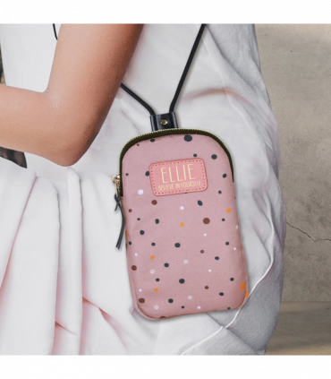 Pre-personalised Eco-Friendly Phone Bag With Strap - Ellie