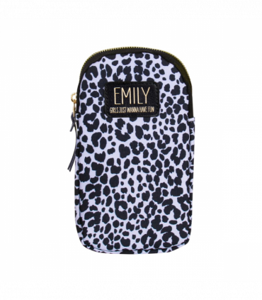 Pre-personalised Eco-Friendly Phone Bag With Strap - Emily