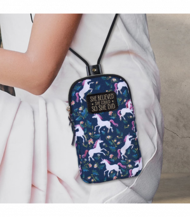 Pre-personalised Eco-Friendly Phone Bag - She believed she could so she did