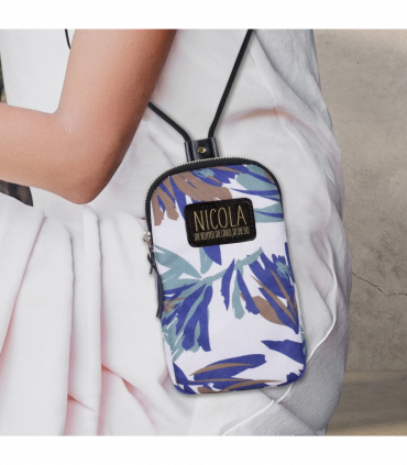 Pre-personalised Eco-Friendly Phone Bag With Strap - Nicola
