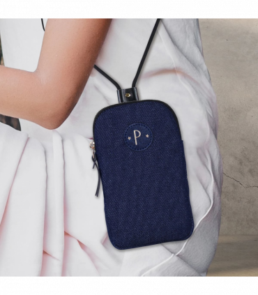 Pre-personalised Eco-Friendly Phone Bag With Strap - P