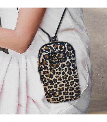 Pre-personalised Eco-Friendly Phone Bag With Strap - Jasmine