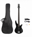 GIB Electric Bass Guitar Full Size 4 String Black