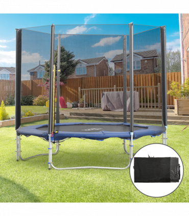 8' Trampoline Bounce Safety Fence Round Trampoline Enclosure Net HOMCOM