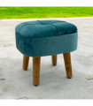 BLUE WOODEN STOOL