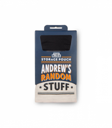 Pre-personalised Top Bloke Storage Pouch Gift For Him - Andrew