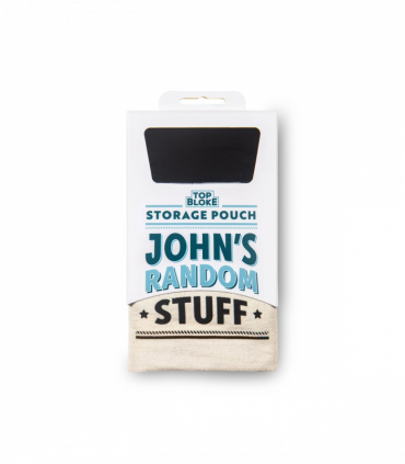 Pre-personalised Top Bloke Storage Pouch Gift For Him - John