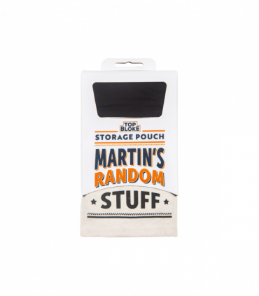 Pre-personalised Top Bloke Storage Pouch Gift For Him - Martin