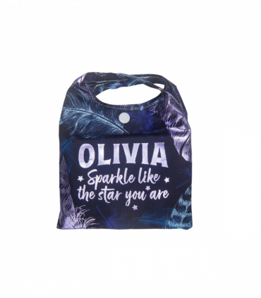 Pre-personalised Pack-Away Sparkle Shopper Bag - Olivia
