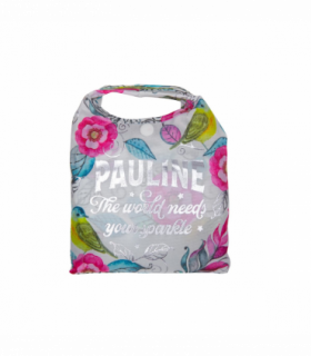 Pre-personalised Pack-Away Sparkle Shopper Bag - Pauline