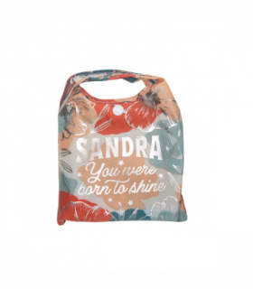 Pre-personalised Pack-Away Sparkle Shopper Bag - Sandra