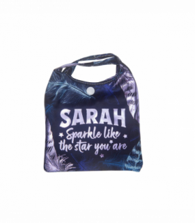 Pre-personalised Pack-Away Sparkle Shopper Bag - Sarah