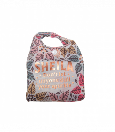 Pre-personalised Pack-Away Sparkle Shopper Bag - Sheila