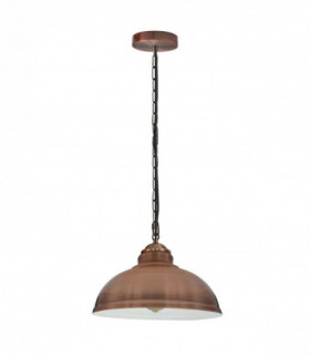 Vintage Industrial Copper E27 Ceiling Light Cage Shade Loft Pendant Lamp