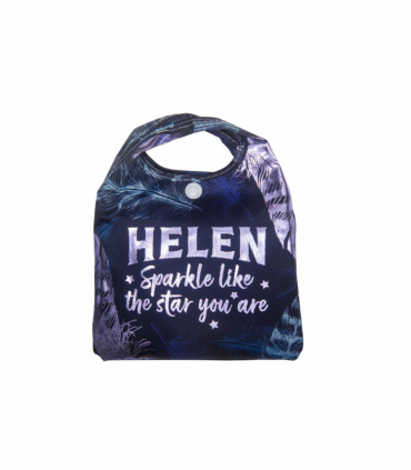Pre-personalised Pack-Away Sparkle Shopper Bag - Helen
