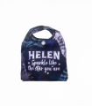 Pre-personalised Pack-Away Sparkle Shopper Bag - Helen