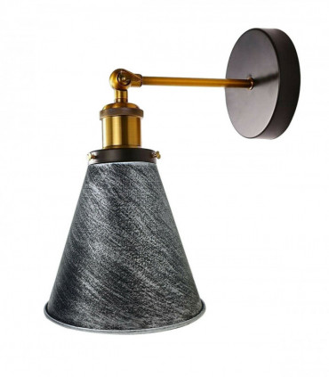 Vintage Industrial Wall Light  Metal Cone Shape Shade Indoor Lighting For Kitchen, Living Room