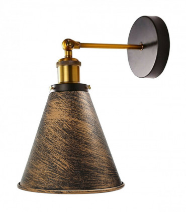 Vintage Industrial Wall Light  Metal Cone Shape Shade Indoor Lighting For Kitchen, Living Room