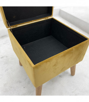 YELLOW WOODEN TRUNK