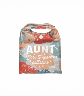Pre-personalised Pack-Away Sparkle Shopper Bag - Aunt