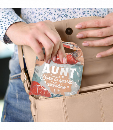 Pre-personalised Pack-Away Sparkle Shopper Bag - Aunt