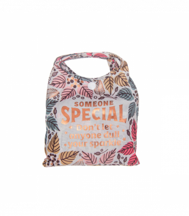 Pre-personalised Pack-Away Sparkle Shopper Bag - Someone Special