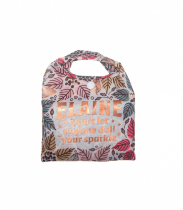 Pre-personalised Pack-Away Sparkle Shopper Bag - Elaine