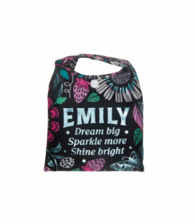 Pre-personalised Pack-Away Sparkle Shopper Bag - Emily